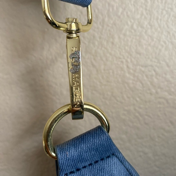 Steve Madden Large Blue Purse Gold Studded Tote Shoulder Bag NWOT - Picture 5 of 11